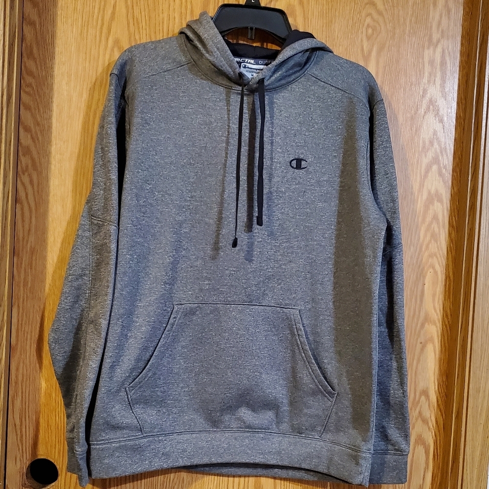 Champion gray powertrain pullover hoodie size M